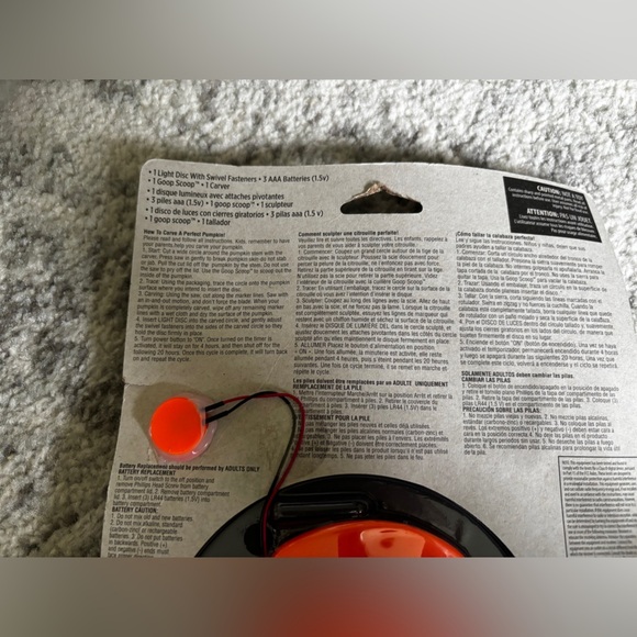 Halloween Decor Bundle Spider Webs, Projector, Banner, LED Sign, & Carving Kit - Picture 7 of 9